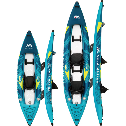 Aqua Marina Steam ST-412 13'6" Inflatable Touring Kayak for 2 Person